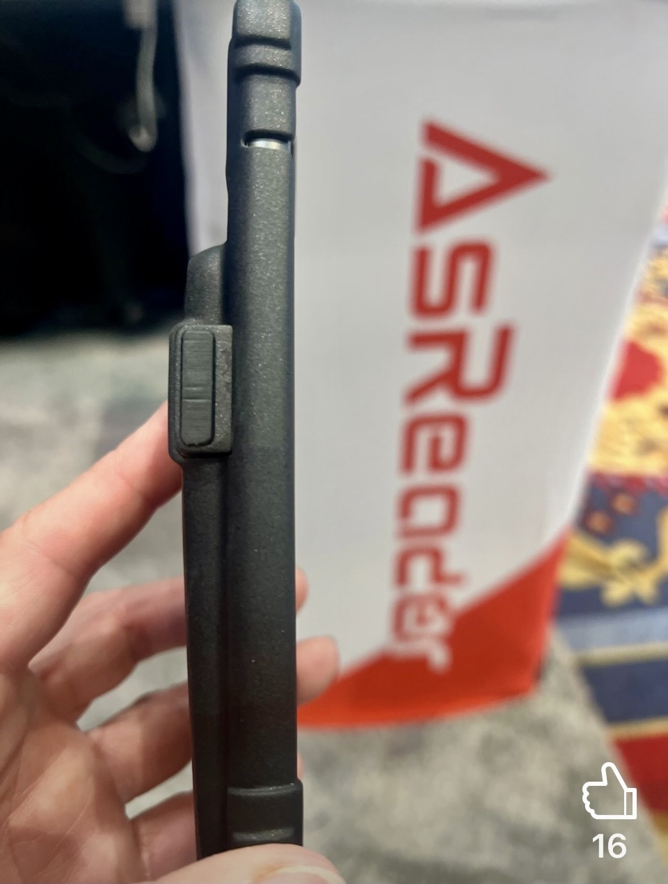 Side-view of new SLIM-Type RFID reader/writer from AsReader